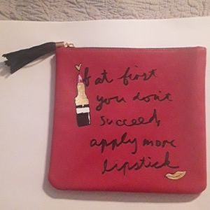 Make up bag brand new red w/black tassle